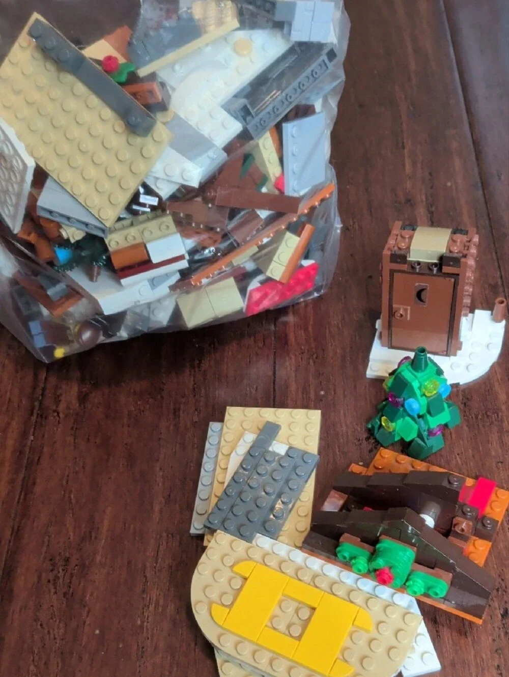 Assorted Lego Brick Lot, Alpine Lodge Pieces, Some Missing Parts